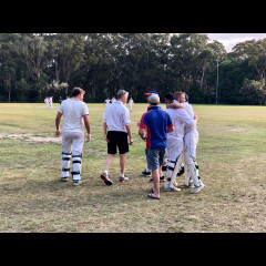 After the 1st Div T20 Semi-Final Win, Nov 2019 at the Bushfire Appeal